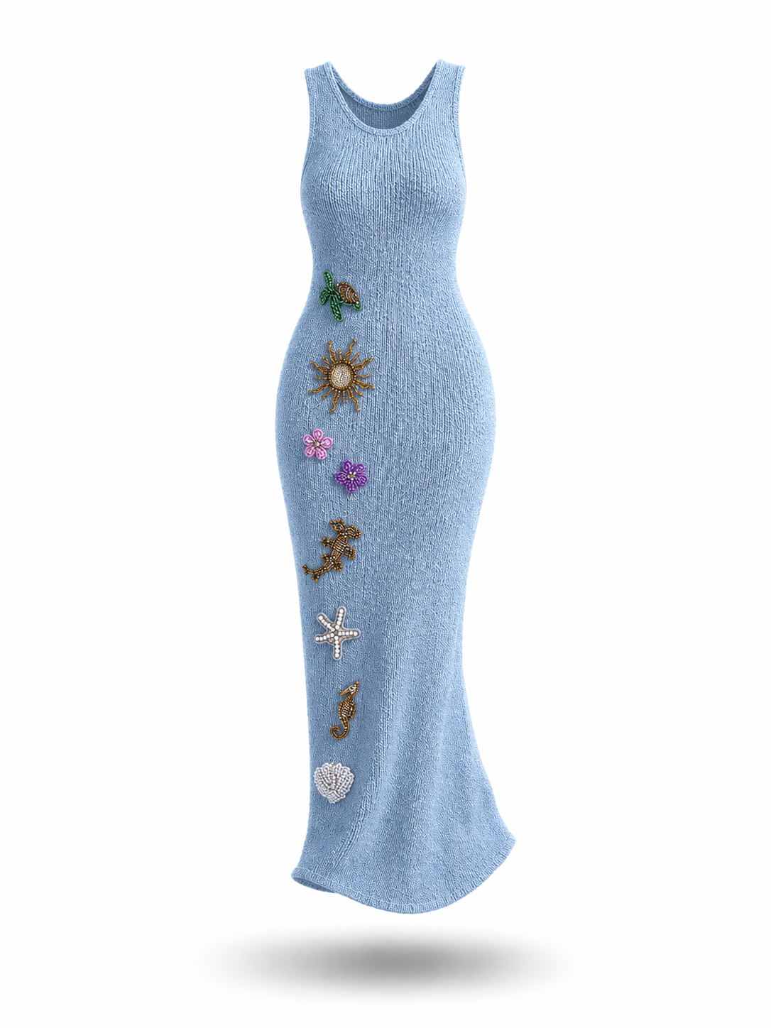 Sea Treasure Embroidered Dress