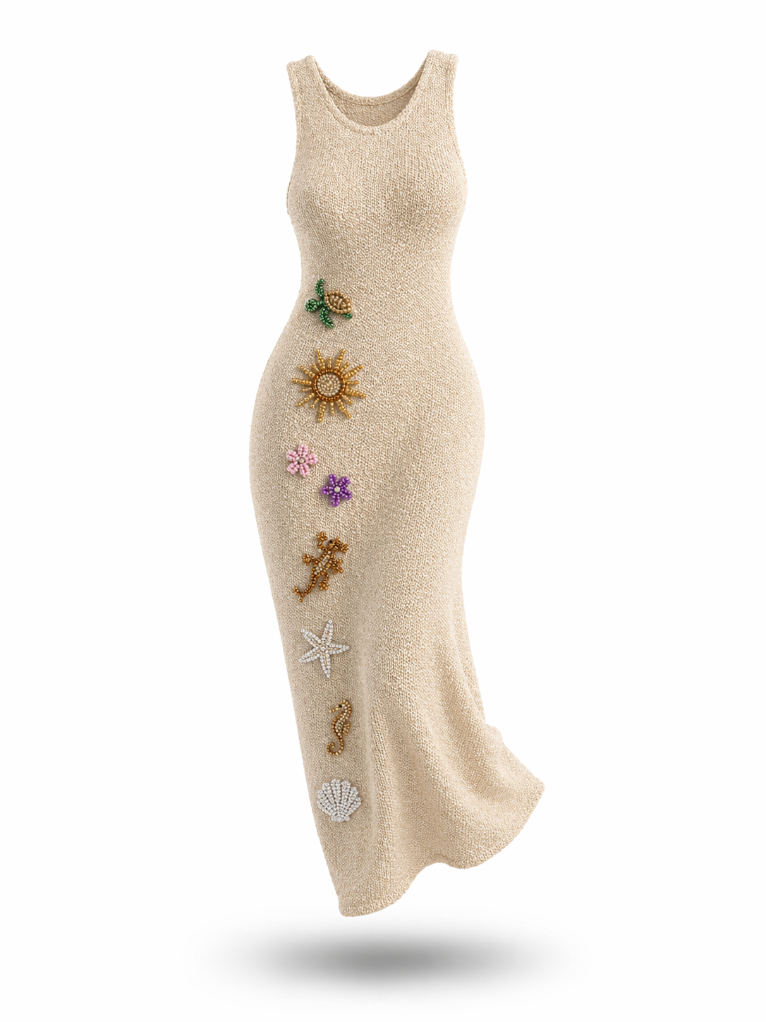 Sea Treasure Embroidered Dress golden goddess Sea Treasure Embroidered Dress golden goddess